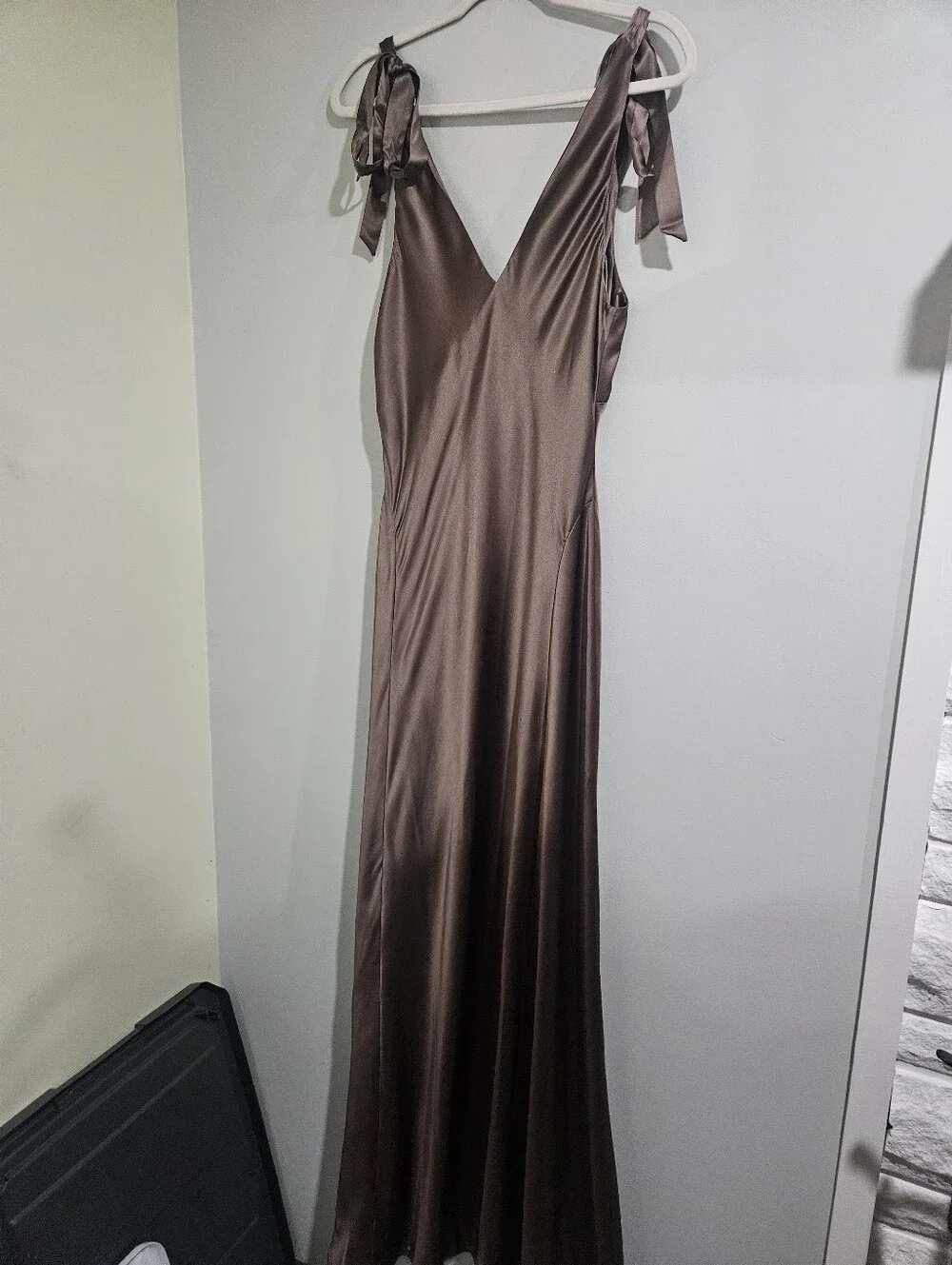 Reformation Pernille Silk Tie-Strap Maxi Dress New With Tags Size Large - Picture 8 of 12